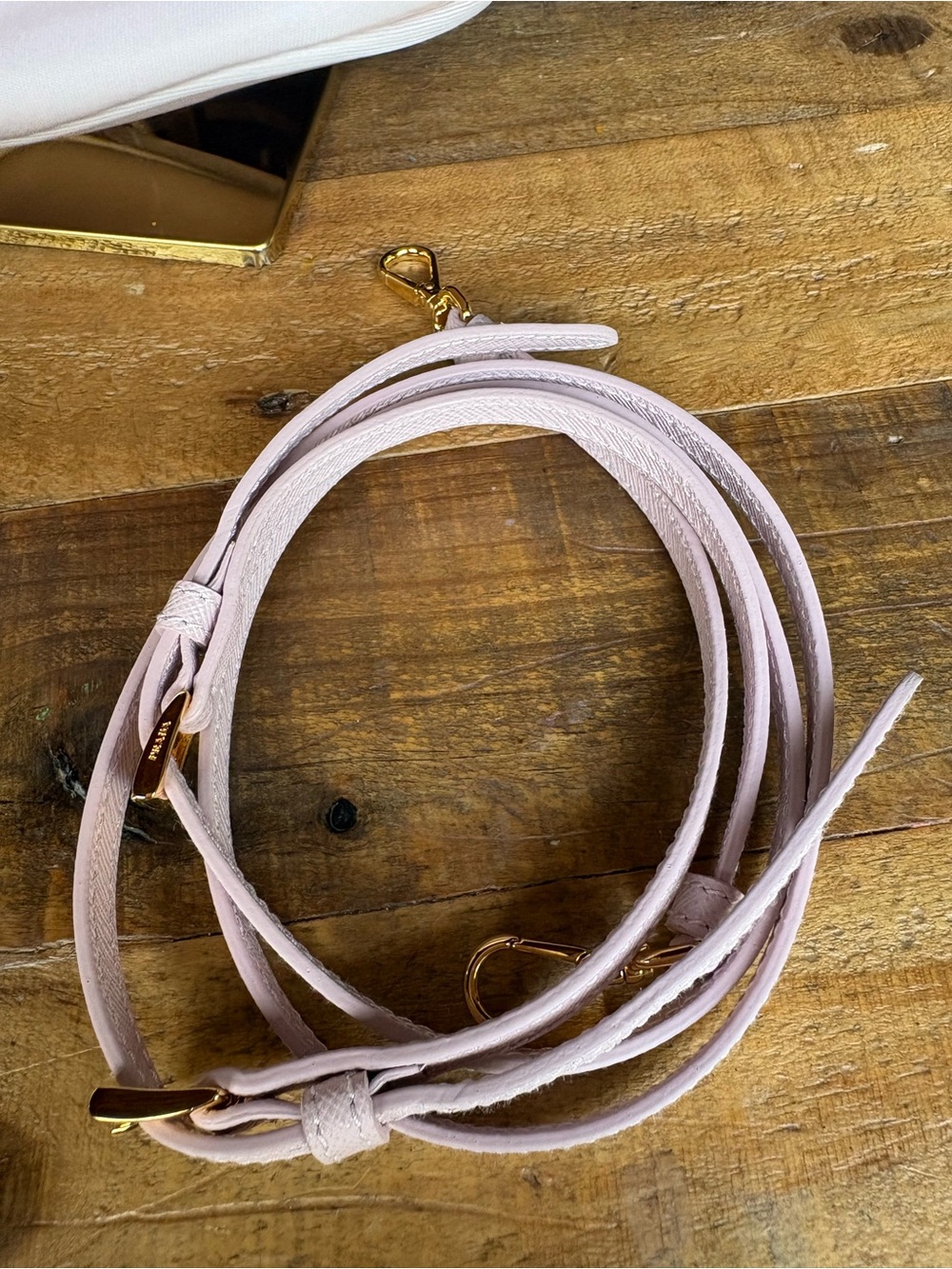 Prada Pale Pink Nylon Drawstring Mini Backpack with Gold Hardware - Picture 16 of 16